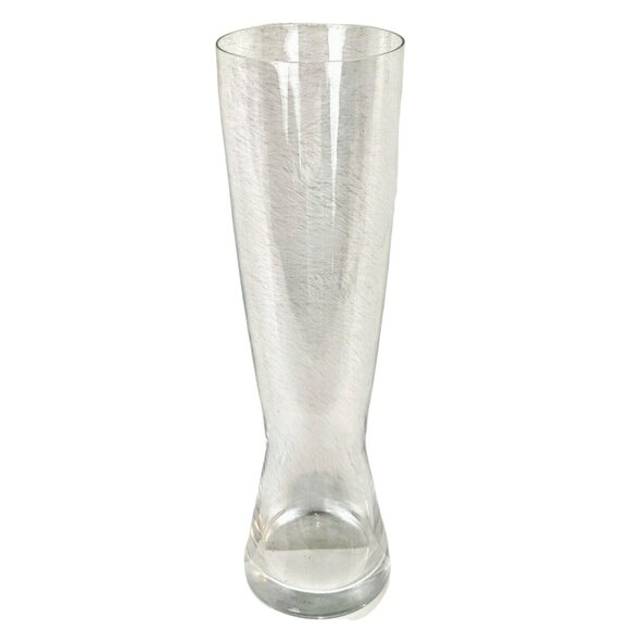 Clear Glass Pilsner Beer Glass 7.5" Tall Curved Design For Drinks/Decoration C45 - Picture 1 of 5